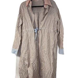 Modelle Pink and White Striped Dress xl